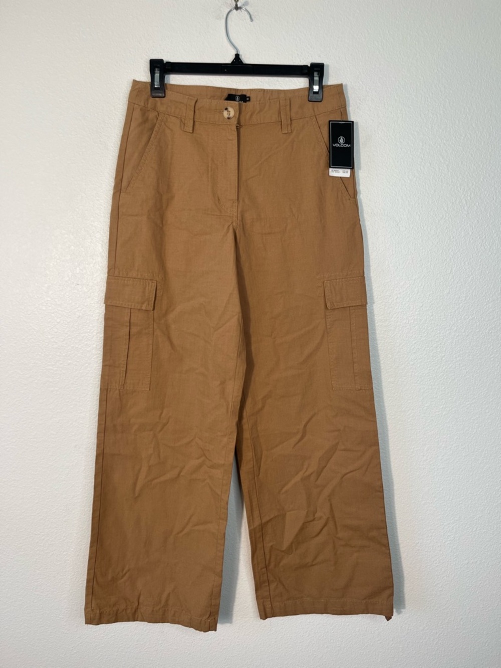 Volcom Cargstone Pants Cotton Wide Leg Size 26 Streetwear Grunge Cargo NEW